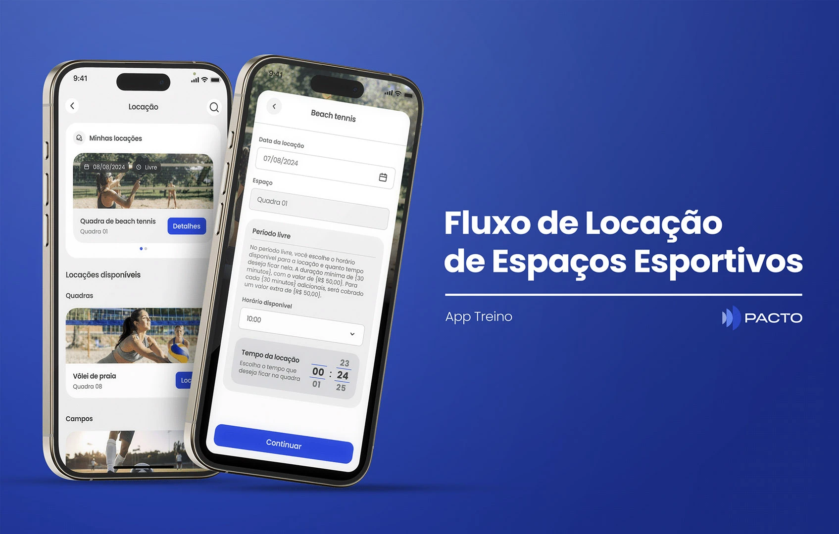 Treino — Fluxo de Locação de Espaços Esportivos